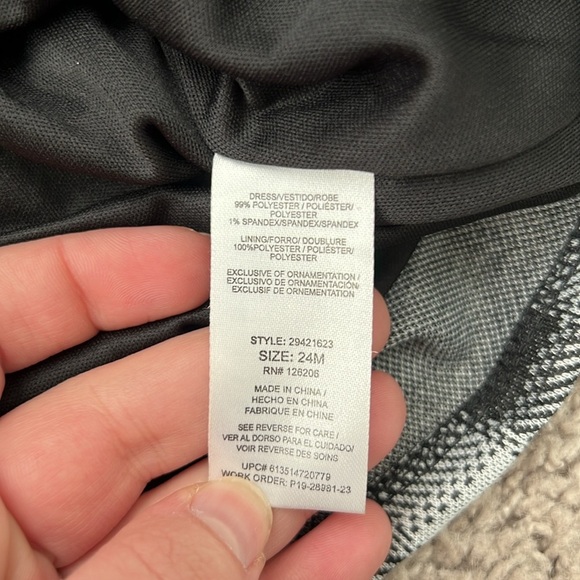 Pastourelle by Pippa & Julie Black Plaid Toddler Dress with Flower Buttons - Picture 3 of 8